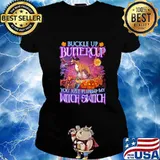 Halloween beagle buckle up buttercup you just flipped my witch switch s Ladies tee