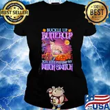 Halloween boxer buckle up buttercup you just flipped my witch switch s Ladies tee