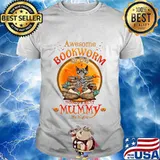 Halloween cat awesome bookworm by day world's best mummy by night shirt