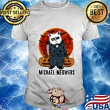 Halloween Cat Michael Meowers sunset shirt