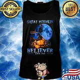 Halloween cat witch great pumpkin believer since 1966 s Tank top
