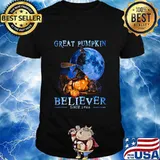 Halloween cat witch great pumpkin believer since 1966 shirt
