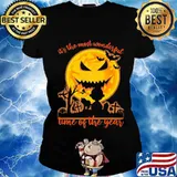 Halloween charlie brown and snoopy it's the most wonderful time of the year moon s Ladies tee