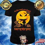 Halloween charlie brown and snoopy it's the most wonderful time of the year moon shirt