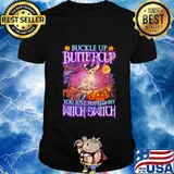 Halloween chihuahua buckle up buttercup you just flipped my witch switch shirt