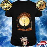 Halloween choose life girl leaves tree moon shirt