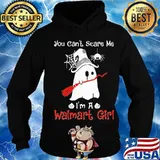 Halloween ghost you can't scare me i'm a walmart girl s Hoodie