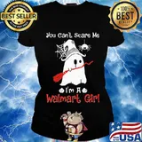 Halloween ghost you can't scare me i'm a walmart girl s Ladies tee
