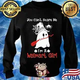 Halloween ghost you can't scare me i'm a walmart girl s Sweater