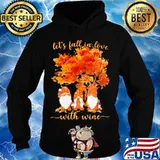 Halloween gnomes let's fall in love with wine maple leaves s Hoodie