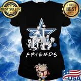 Halloween horror characters cats dallas cowboys friends s Ladies tee