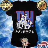 Halloween horror characters cats new york giants friends s Ladies tee