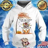 Halloween horror characters chibi riding peace bus it's the most wonderful time of the year maple leaves tree s Hoodie