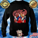 Halloween horror characters drinking dr pepper s Sweater