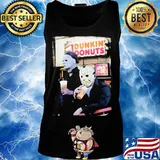 Halloween horror characters drinking dunkin donuts s Tank top