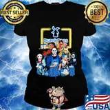 Halloween horror characters drinking dutch bros s Ladies tee