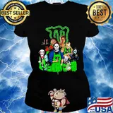 Halloween horror characters drinking monster s Ladies tee