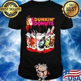 Halloween horror characters dunkin donuts shirt