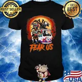 Halloween horror characters fear us new york yankees baseball shirt