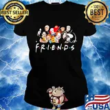 Halloween horror characters friends s Ladies tee