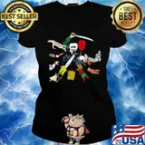 Halloween horror characters kill balloon s Ladies tee