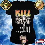 Halloween horror characters kill kiss band s Ladies tee
