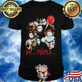 Halloween horror characters mask ew people shirt