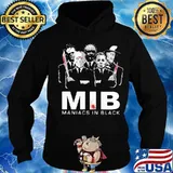 Halloween horror characters mib maniacs in black s Hoodie