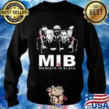 Halloween horror characters mib maniacs in black s Sweater