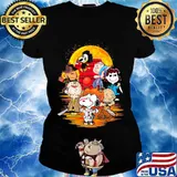 Halloween horror characters the peanuts moon s Ladies tee