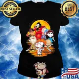 Halloween horror characters the peanuts moon s Ladies tee
