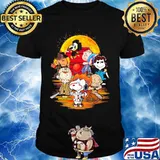 Halloween horror characters the peanuts moon shirt