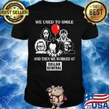 Halloween horror characters we used to smile and then we worked at dollar general shirt