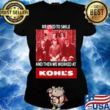Halloween horror characters we used to smile and then we worked at kohl's s Ladies tee