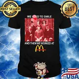 Halloween horror characters we used to smile and then we worked at mcdonald’s shirt