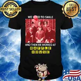 Halloween horror characters we used to smile and then we worked at tim waple house shirt
