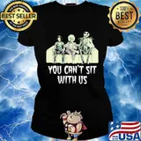 Halloween horror characters you can't sit with us s Ladies tee