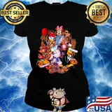 Halloween horror mickey mouse characters cartoon s Ladies tee