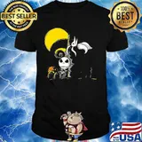 Halloween jack skellington and ghost moon shirt