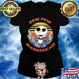 Halloween jack skellington pew pew madafakas vintage retro s Ladies tee