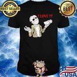 Halloween jason voorhees i love it cross shirt