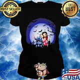 Halloween lilo and stitch moon s Ladies tee