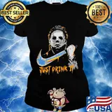 Halloween michael myers dutch bros just drink it s Ladies tee