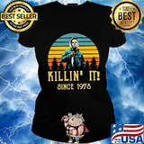 Halloween michael myers killin it since 1978 vintage retro s Ladies tee