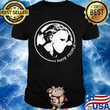 Halloween michael myers mask i hate people shirt