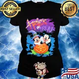 Halloween mickey minnie mouse trick or treat pumpkin s Ladies tee