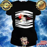 Halloween pennywise cat six feet people s Ladies tee
