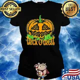 Halloween pumpkin kick or treat moon s Ladies tee