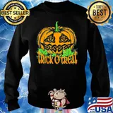 Halloween pumpkin kick or treat moon s Sweater