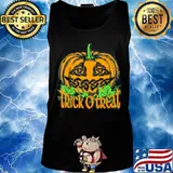 Halloween pumpkin kick or treat moon s Tank top